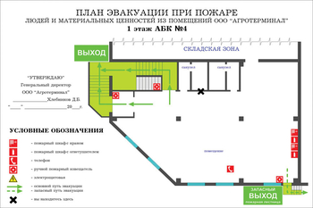 План эвакуации на бумаге (А4 формат) - Планы эвакуации - . Магазин Znakstend.ru